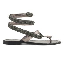 (image for) Sconti Fino A - 88% Wrap up hand made embroidered sandal F08171824-0282